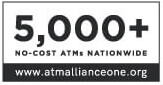 5,000 no-cost ATMs nationwide